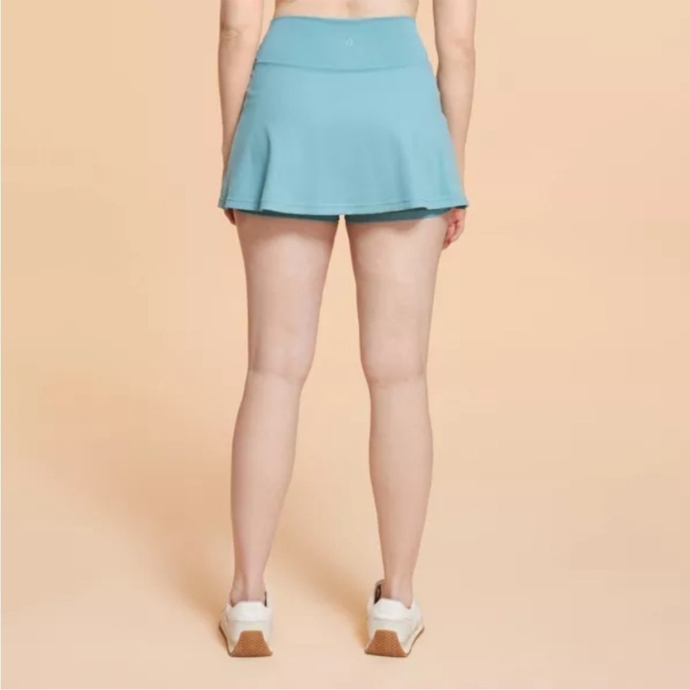 Blogilates Women's Criss Cross Slit High-Rise Skort - Teal Blue NWT - Picture 2 of 8